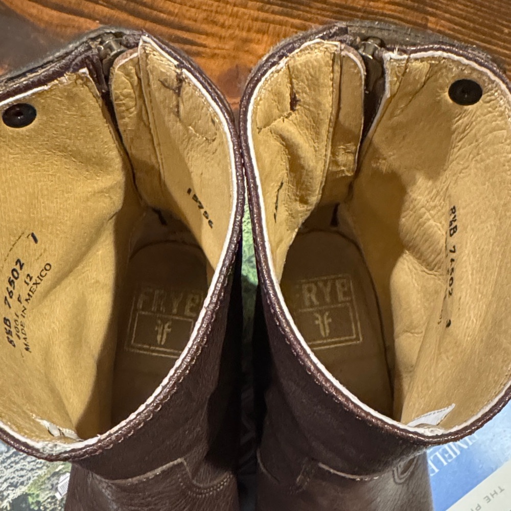 Frye Melissa Dark Brown Ankle Boots - Picture 8 of 11